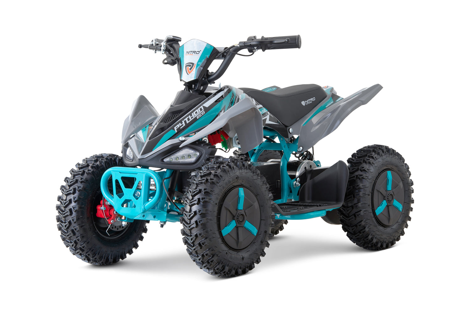Mini Quad Eco enfant Python Snowy- Profile L Sport 6 moteur Nitro 1000W Bleu Clair