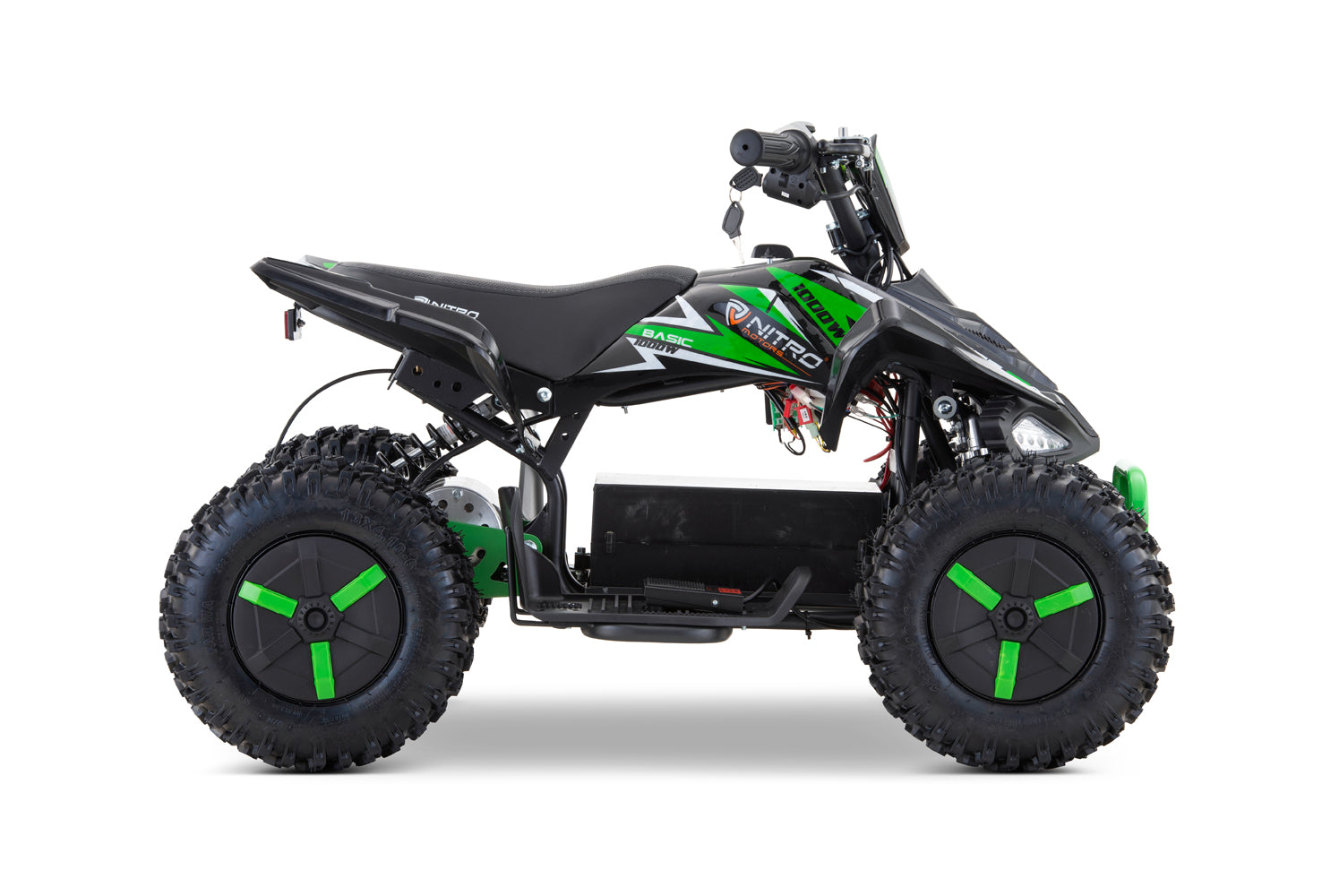 Mini Quad Eco enfant Python Snowy- Profile L Sport 6 moteur Nitro 1000W Vert