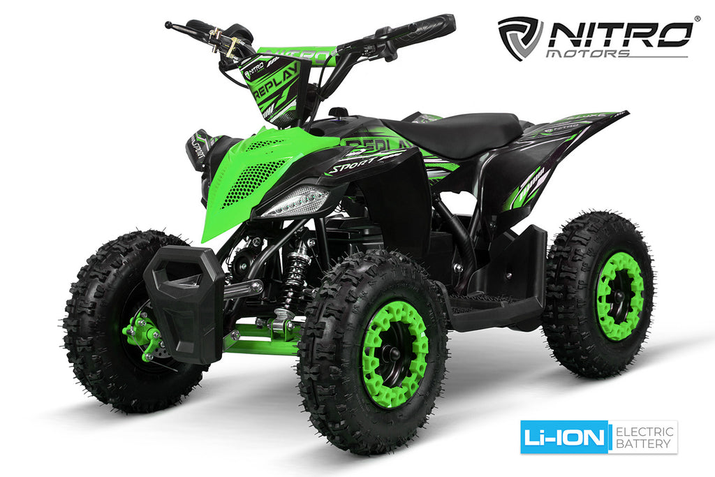 Mini Quad éco enfants Nitro 1000W 36V Lithium DLX 6 Vert