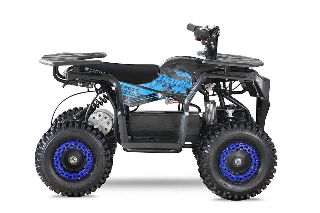 Mini Quad Eco enfant Acanto Cross 6 avec moteur Nitro 1000W 36V Bleu