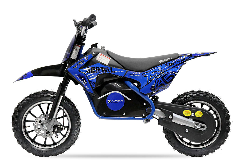 Dirt Bike Cross enfant Nitro 500W Eco Serval PRM 10 Bleu
