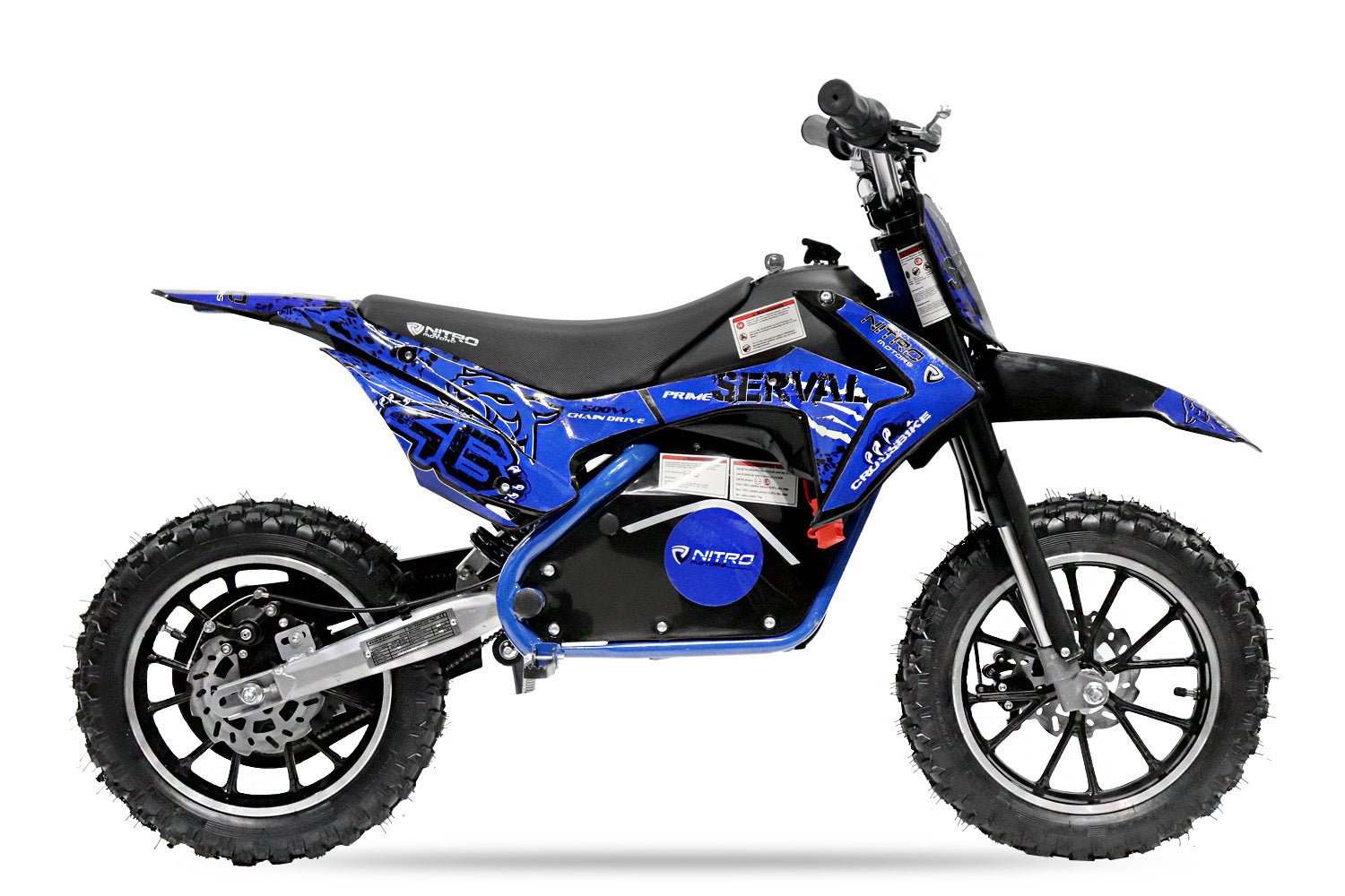 Dirt Bike Cross enfant Nitro 500W Eco Serval PRM 10 Bleu