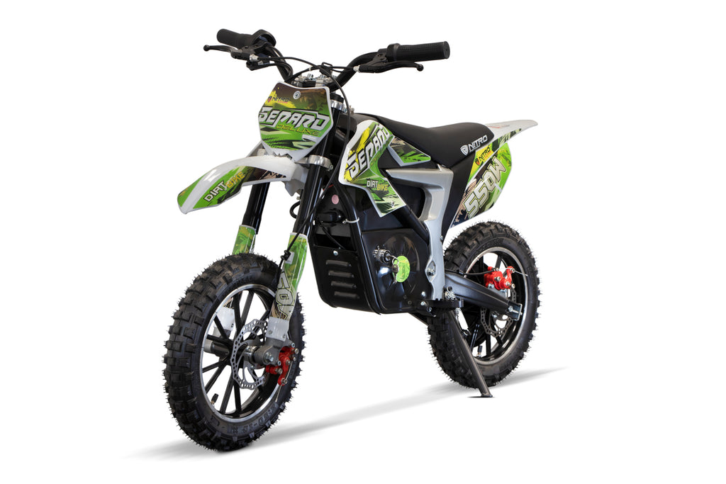 Dirt Bike Cross enfant Nitro 550W Eco Cheetah DLX 10 Vert