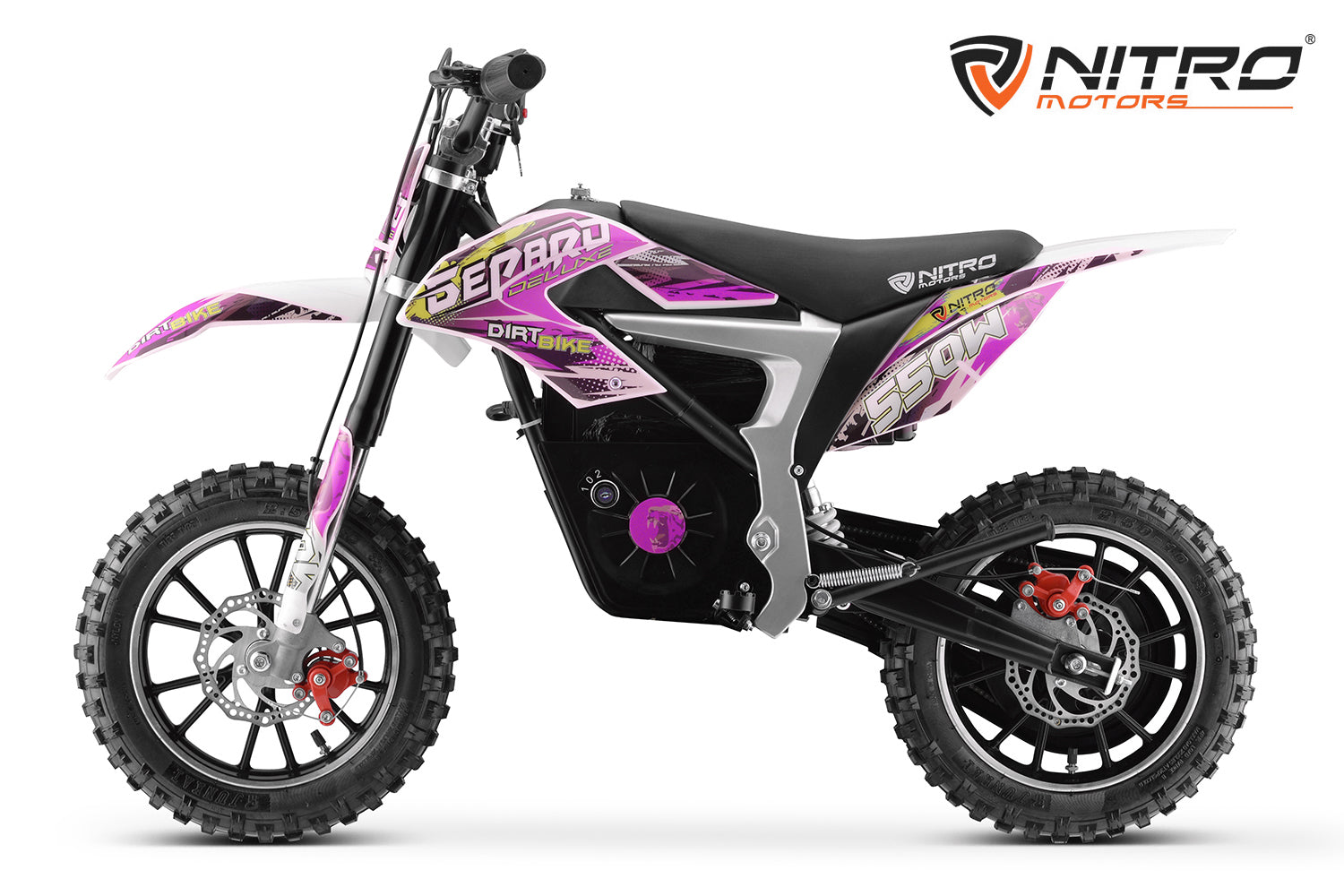Dirt Bike Cross enfant Nitro 550W Eco Cheetah DLX 10 Rose
