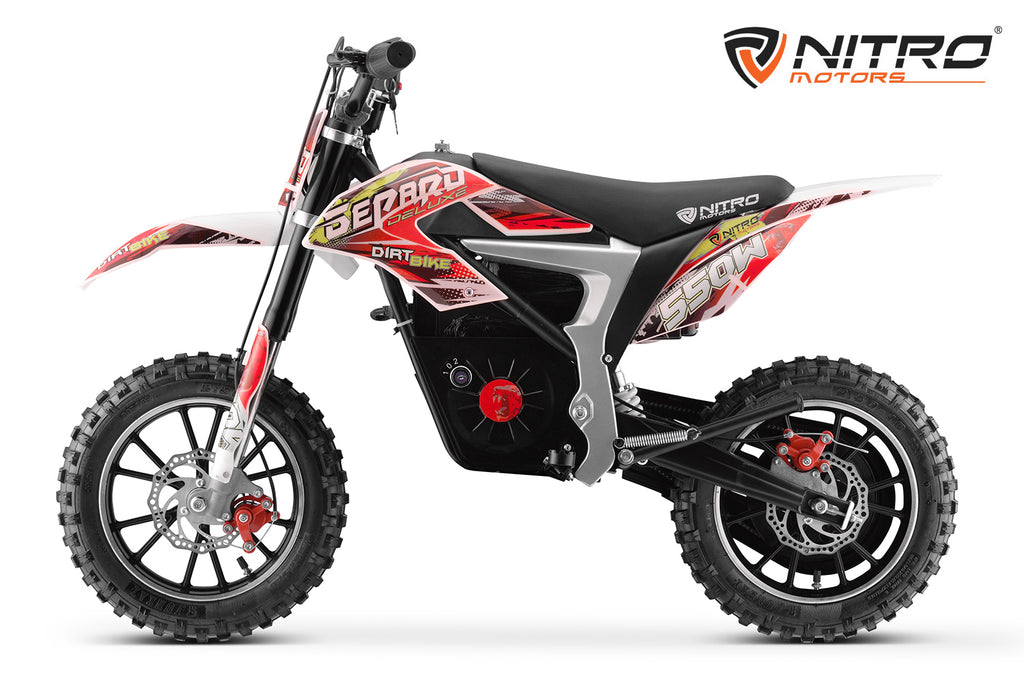 Dirt Bike Cross enfant Nitro 550W Eco Cheetah DLX 10 Rouge