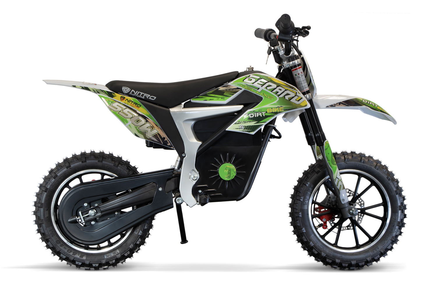 Dirt Bike Cross enfant Nitro 550W Eco Cheetah DLX 10 Vert