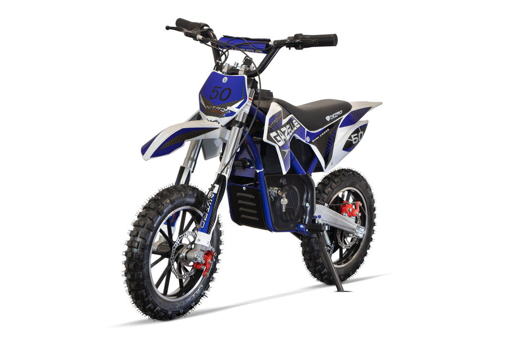 Dirt Bike Cross enfant Nitro 550W Eco Gazelle Lithium DLX 10 Bleu