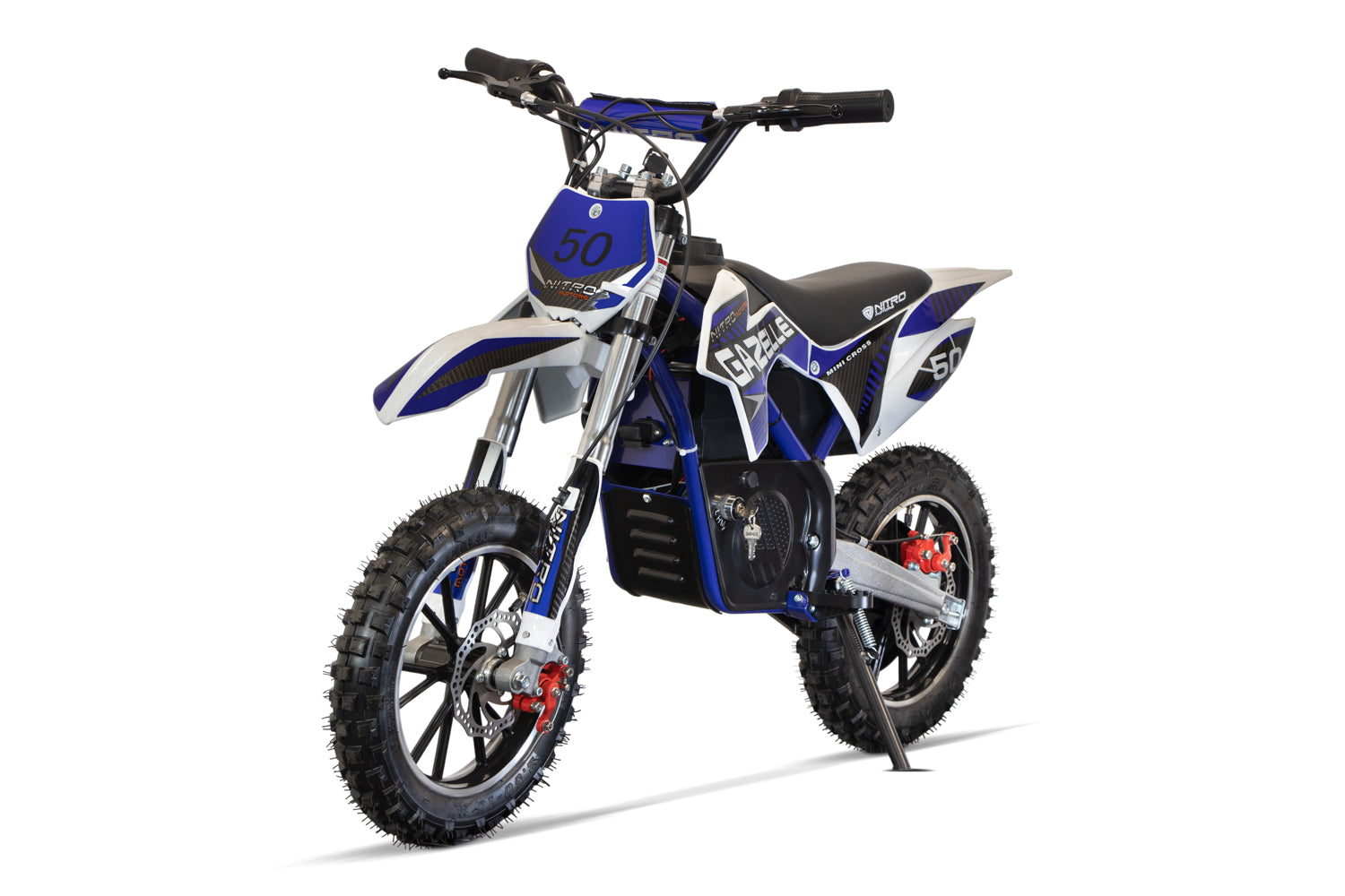 Dirt Bike Cross enfant Nitro 550W Eco Gazelle Lithium DLX 10 Bleu
