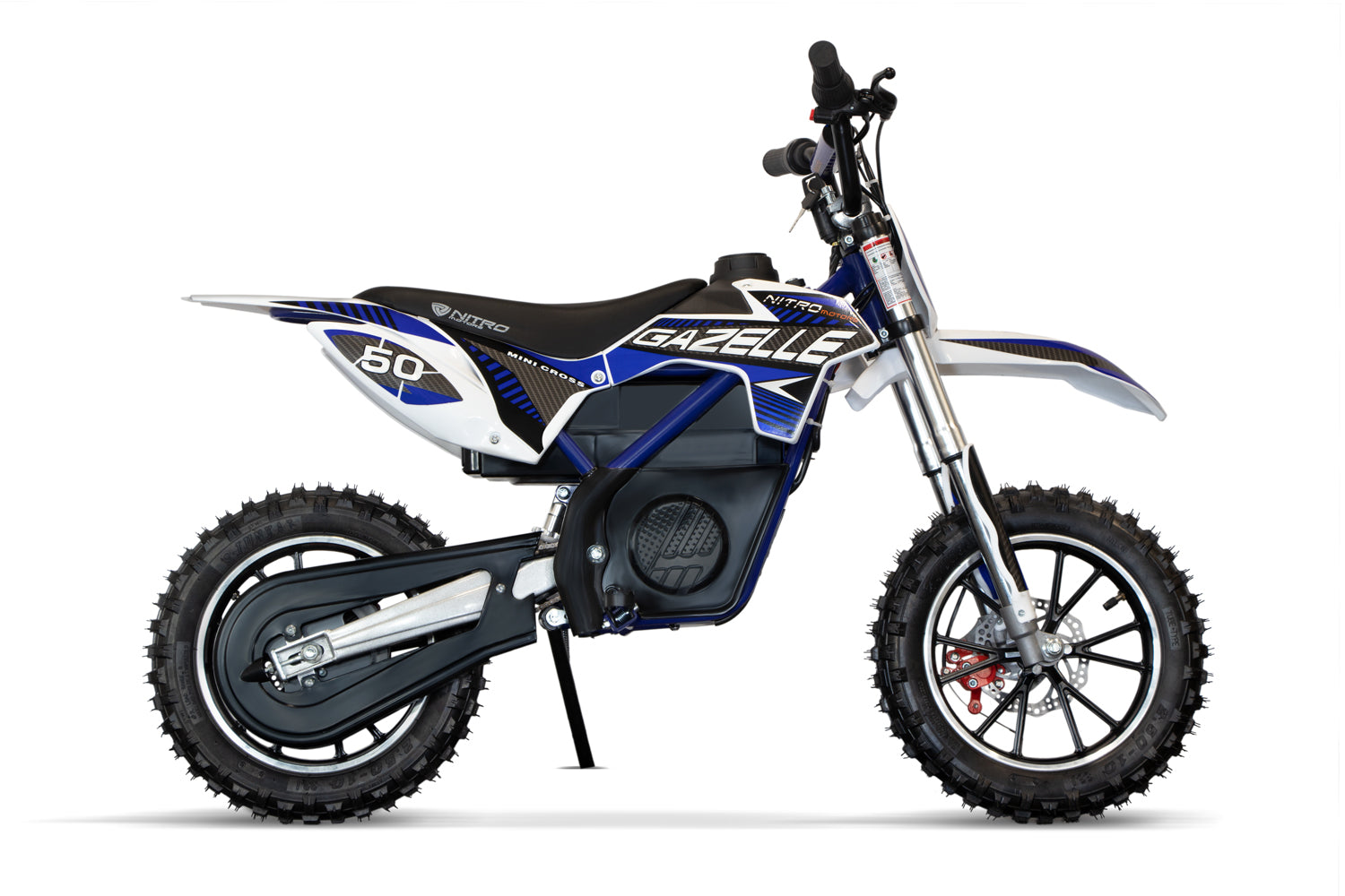Dirt Bike Cross enfant Nitro 550W Eco Gazelle Lithium DLX 10 Bleu