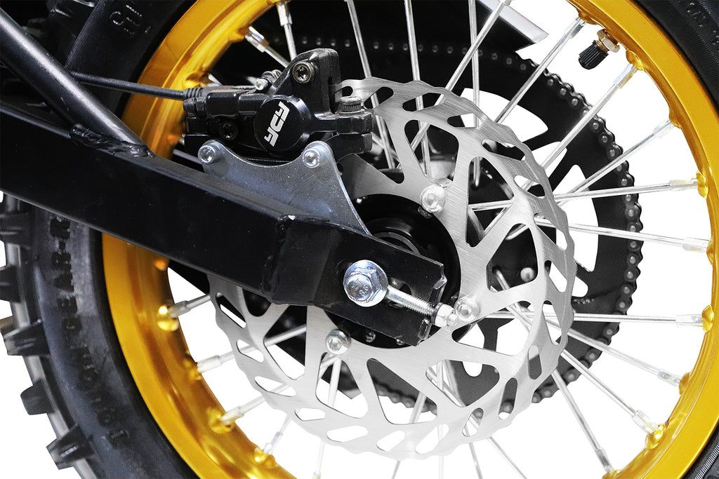 Dirt Bike Tout-terrain électrique Nitro 1300W Tiger Lithium 13Ah 14/12 sans balais DLX Jaune