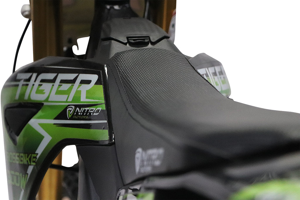 Dirt Bike Tout-terrain électrique Nitro 1300W Tiger Lithium 13Ah 14/12 sans balais DLX Jaune