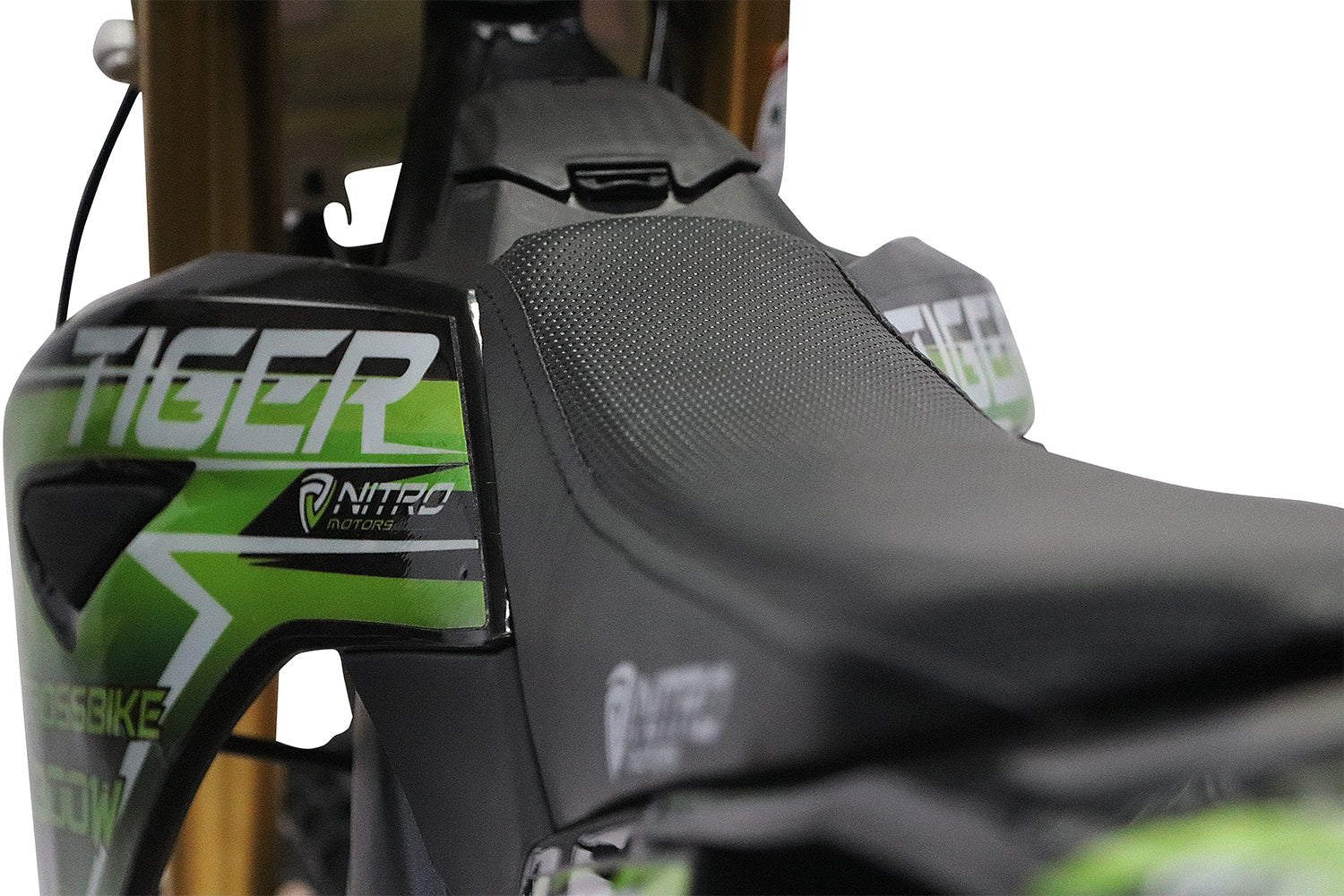 Dirt Bike Tout-terrain électrique Nitro 1300W Tiger Lithium 13Ah 14/12 sans balais DLX Jaune