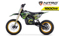 Dirt Bike électrique Nitro tout-terrain 1800W 48V Tiger Lithium 13Ah 14/12 Vert