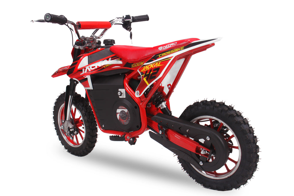 Dirt Bike Nitro 1000W Eco Cross enfants Jackal Sport 10 Rouge