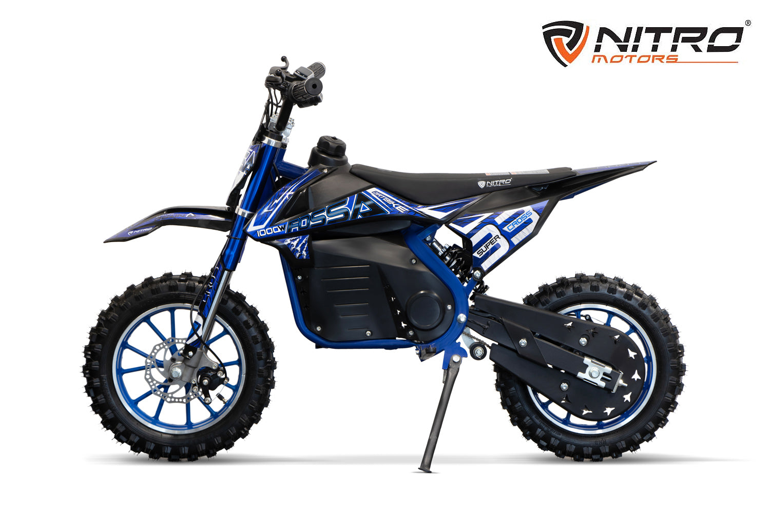 Dirt Bike Cross enfant Nitro 1000W Eco midi Fossa Fun 10 Bleu