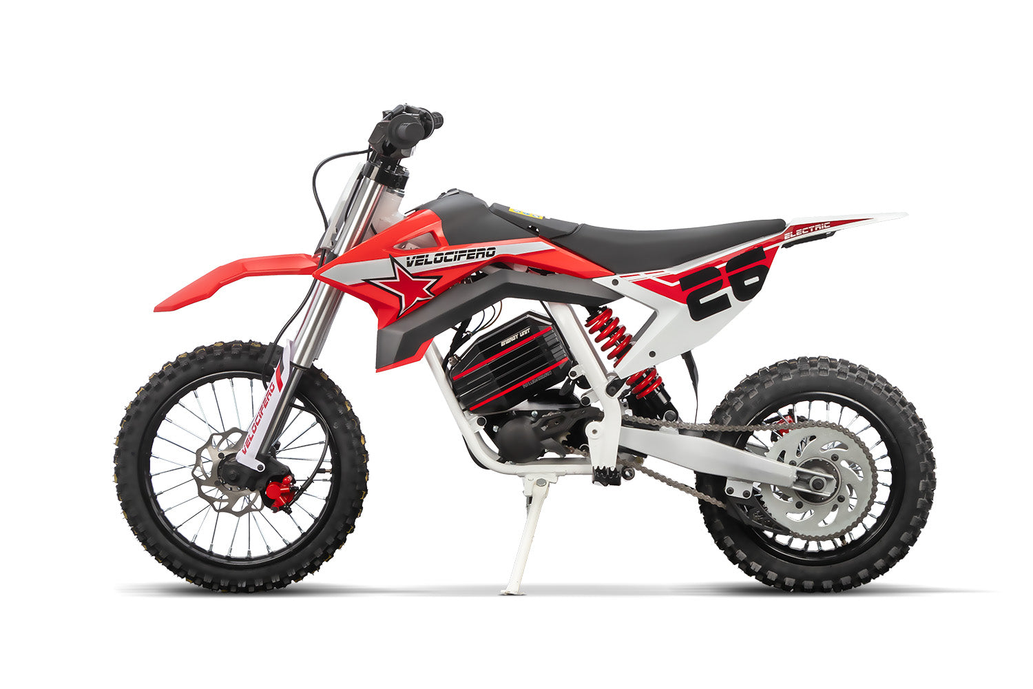 Pocket Bike électrique enduro 1000W Rouge