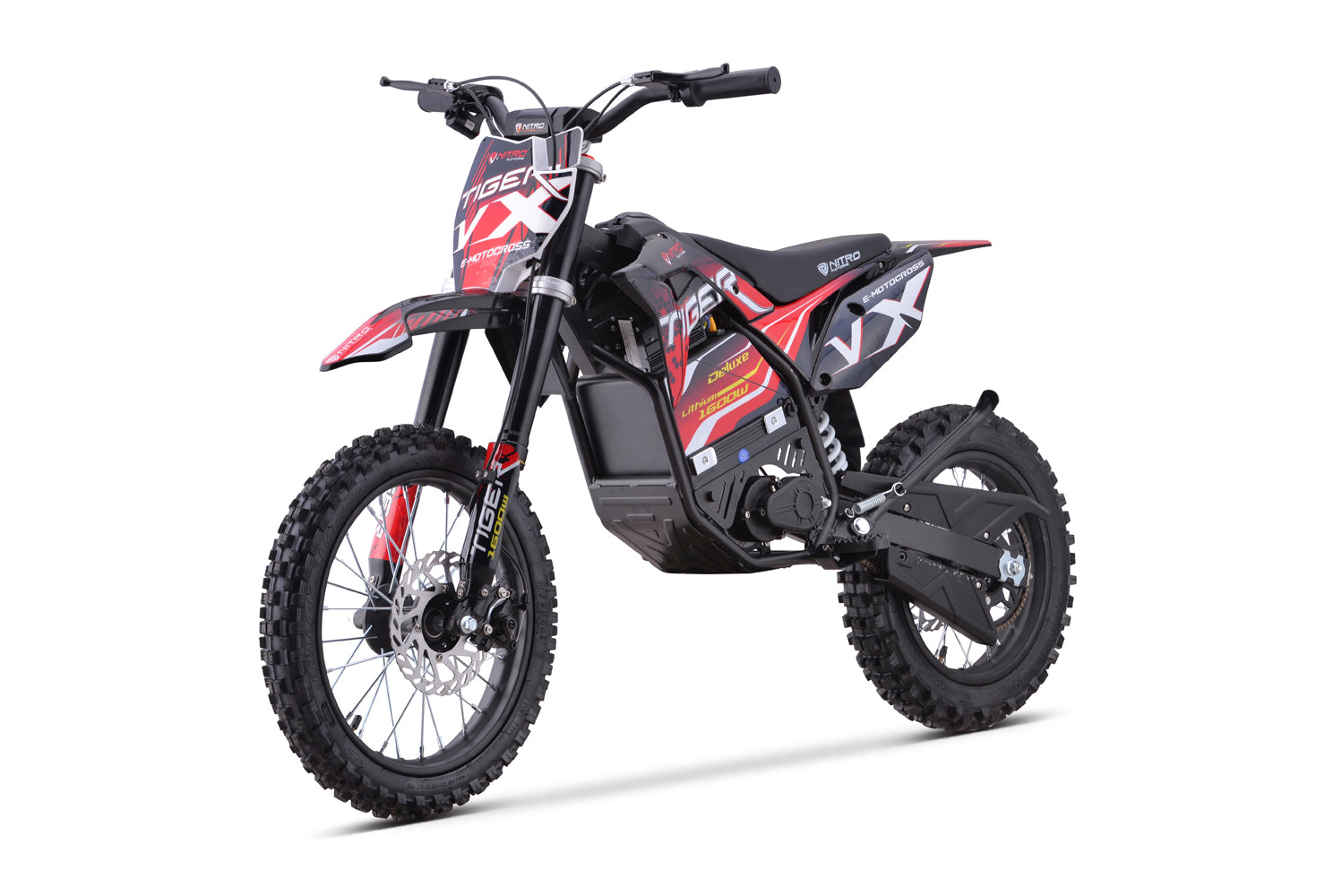 Dirt Bike Nitro 1600W 48V Lithium Eco midi Tiger VX DLX 14 Rouge