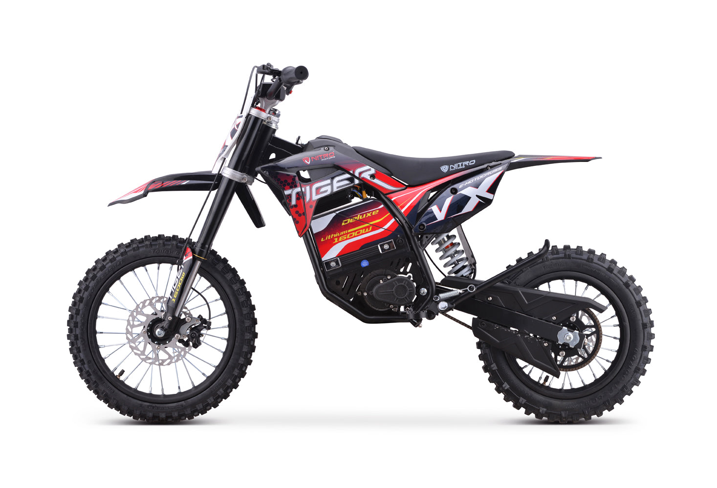 Dirt Bike Nitro 1600W 48V Lithium Eco midi Tiger VX DLX 14 Rouge