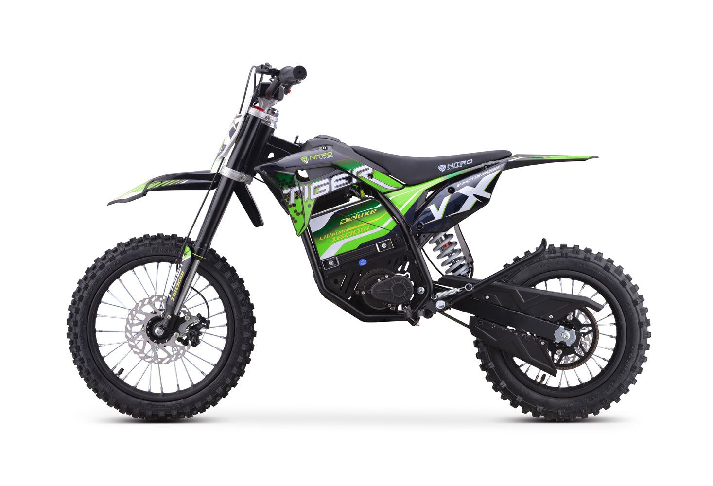 Dirt Bike Nitro 1600W 48V Lithium Eco midi Tiger VX DLX 14 Vert