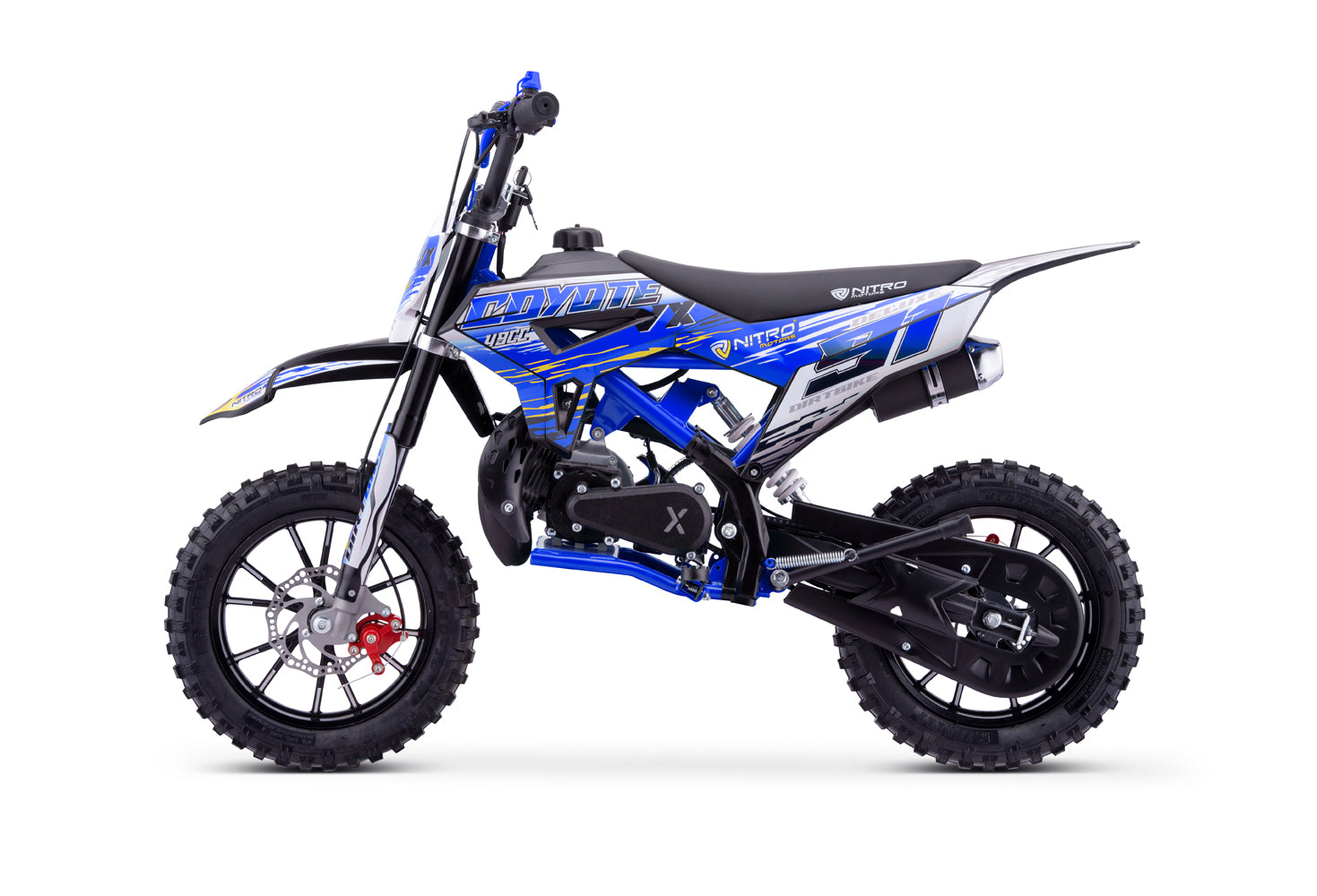 Dirt Bike enfants Nitro 49cc Coyote VX DLX 10 Bleu
