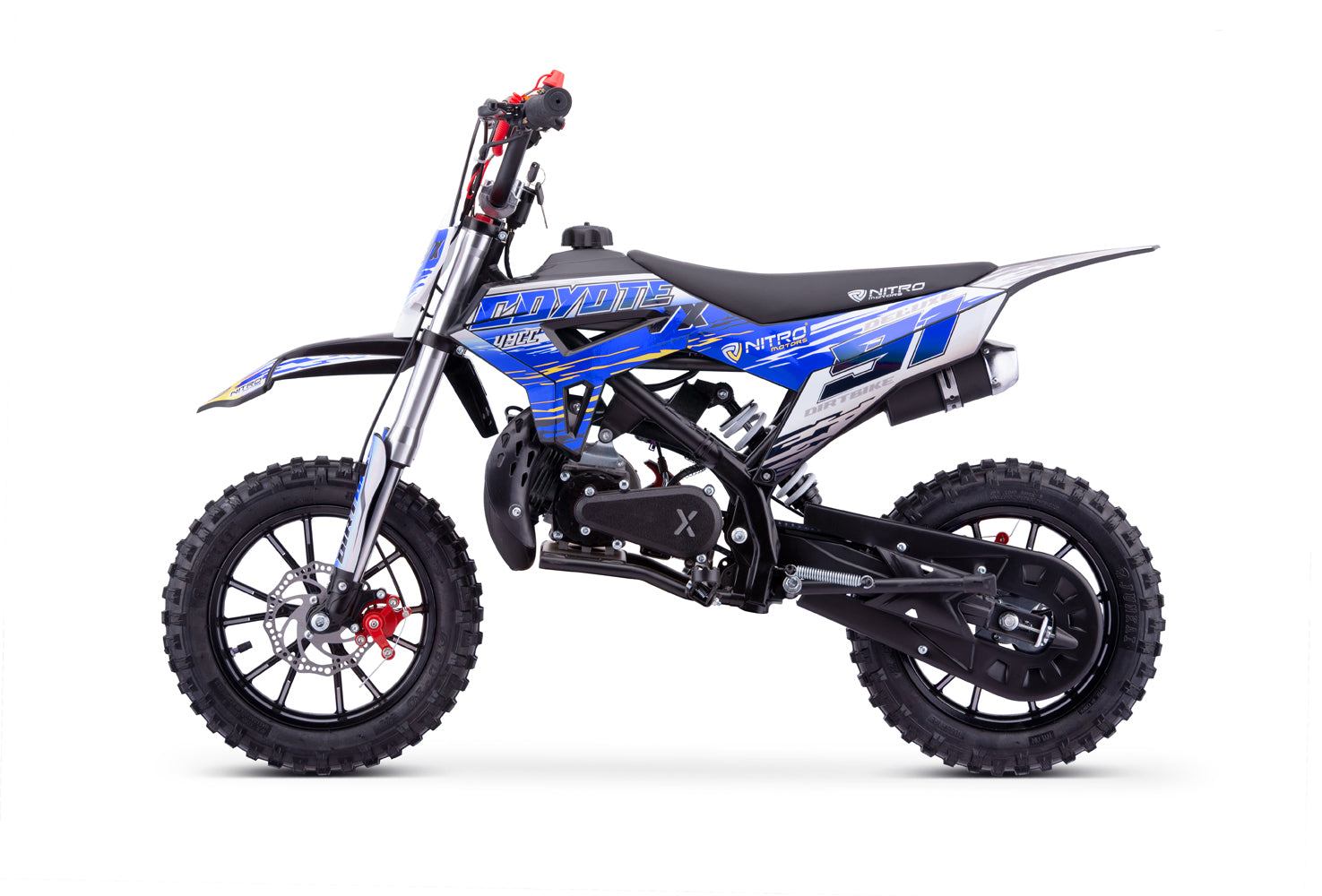 Dirt Bike Nitro 49cc enfants Coyote VX Mini 10 DLX Bleu