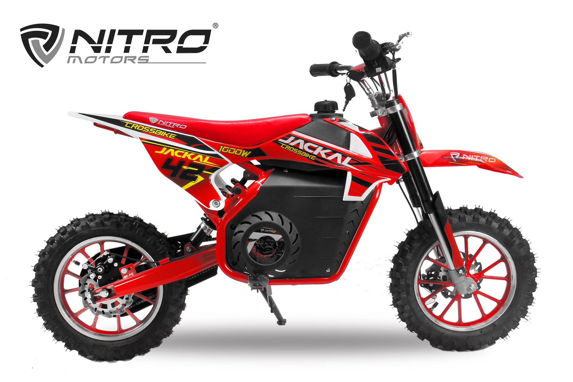Dirt Bike Nitro 1000W Eco Cross enfants Jackal Sport 10 Rouge