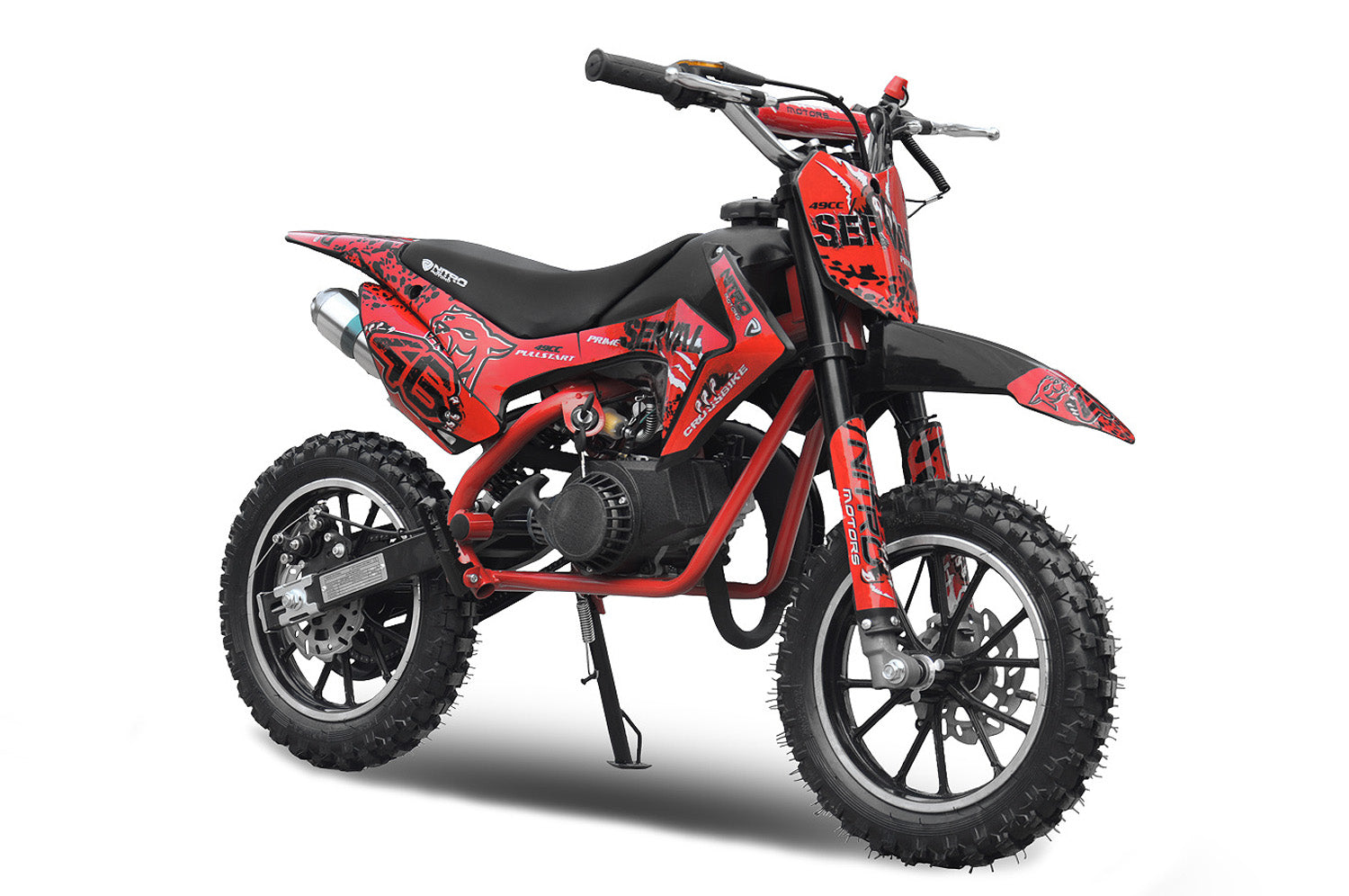 Dirt Bike Nitro 49cc Serval PRM 10 Rouge