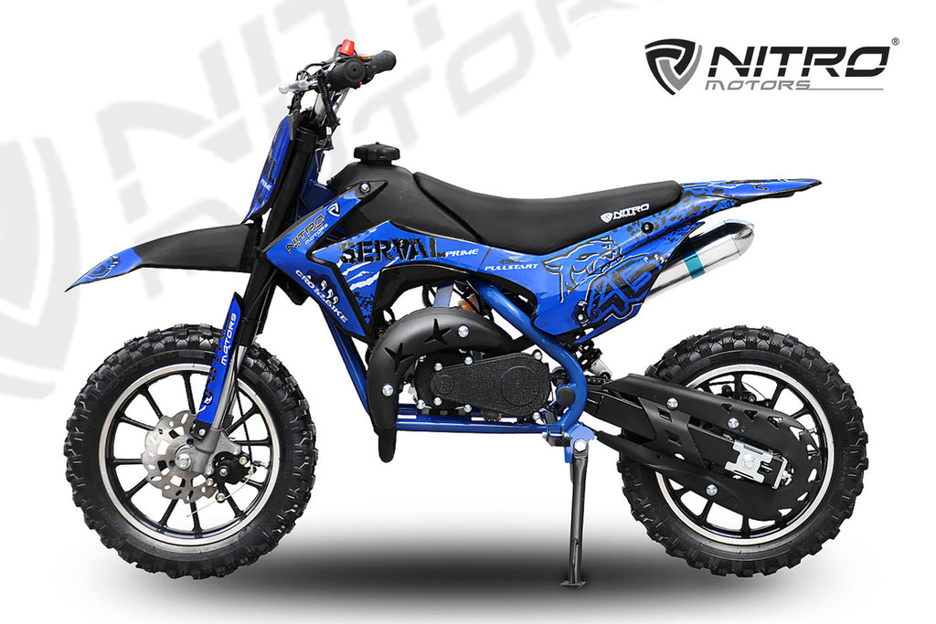 Dirt Bike Nitro 49cc Serval PRM 10 Bleu