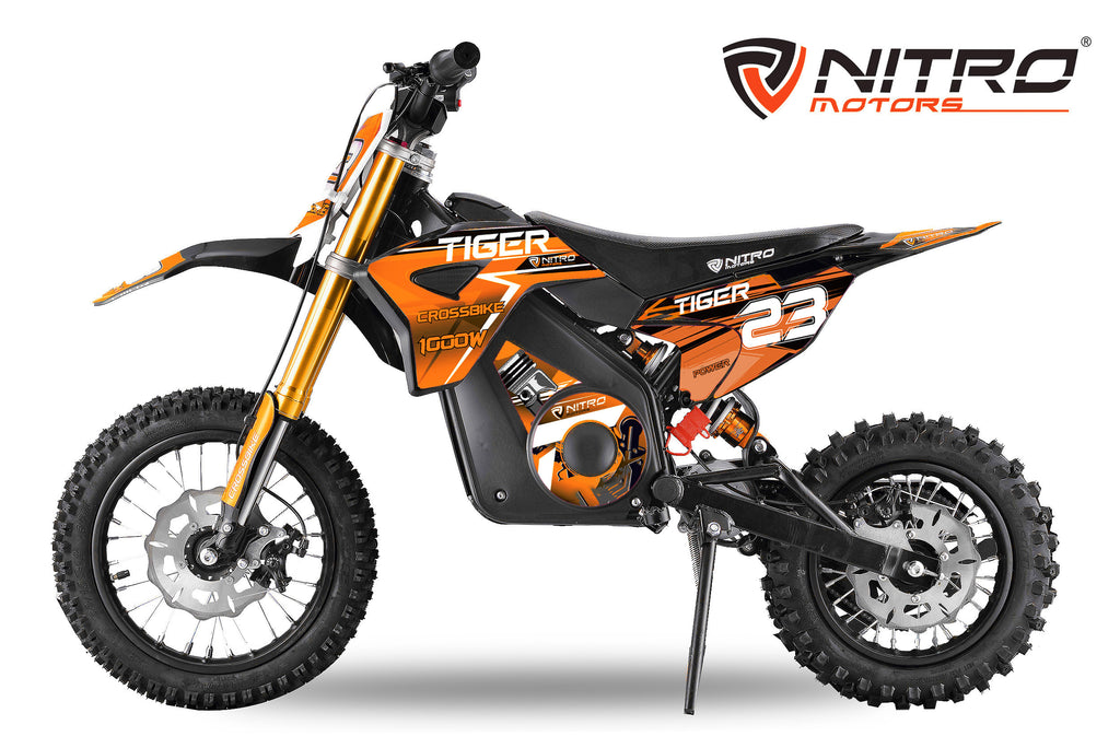 Dirt Bike Cross électrique Nitro Tiger Eco 1000W 36V 12/10 Orange